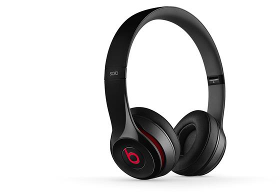Beats Solo 2 On Ear Black - skládací sluchátka černá s ovládáním