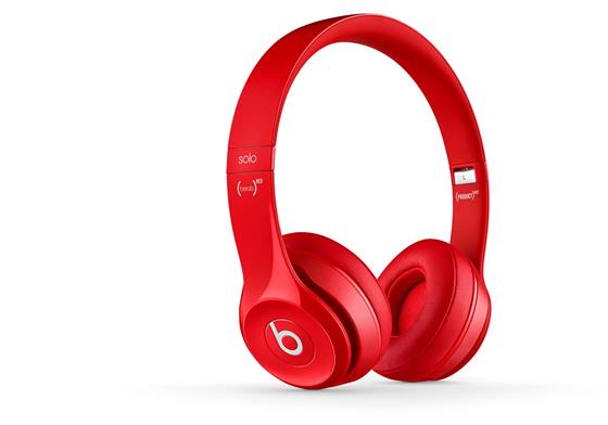 Beats Solo 2 On Ear Red - skládací sluchátka červená s ovládáním