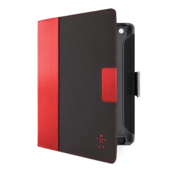 BELKIN pouzdro/stojan Cinema Folio, černé/červené pro iPad 2, 3 a 4
