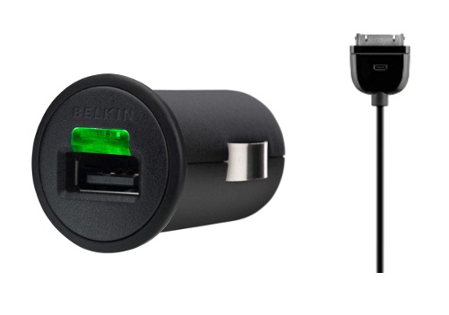 BELKIN USB autonabíječka (2,1 A) + kabel pro iPhone4/iPod/iPad