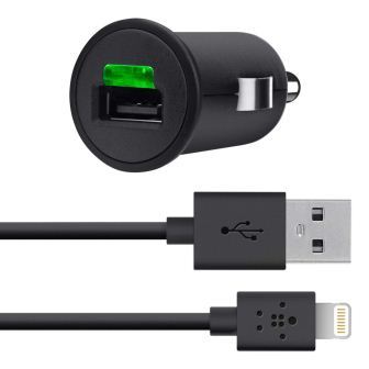 BELKIN USB autonabíječka (2,1 A) + Lightning kabel pro iPhone 5/iPod/iPad, černá