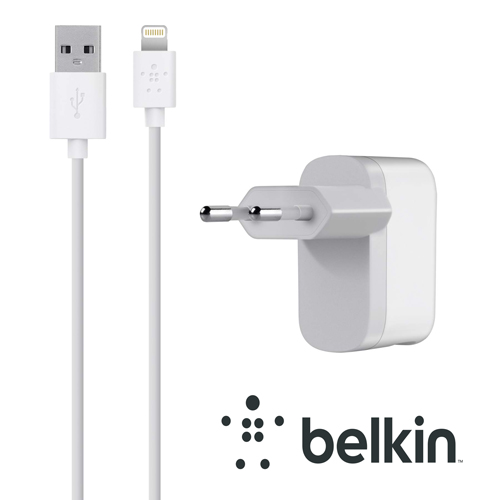 BELKIN USB nabíječka bílá USB (2,1 A, 10W) + Lightning kabel pro iPhone 5/iPod/iPad