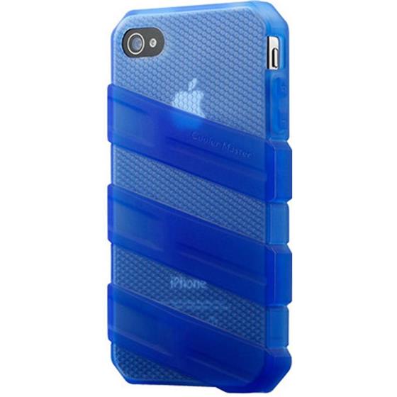 Coolermaster Claw odolný obal pro iPhone 4/4S modrý průhledný