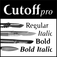 CutOff Pro Bold Italic OpenType Mac/Win CE