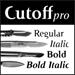CutOff Pro Bold OpenType Mac/Win CE