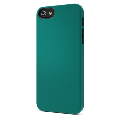 Cygnett AeroGrip Feel, pouzdro + folie pro iPhone 5S/5 - tmavě zelené