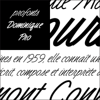 Dominique Pro Bold OpenType Mac/Win CE