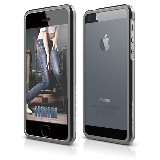 ELAGO S5 AL Bumper, hliníkový rámeček pro iPhone 5S/5, šedý