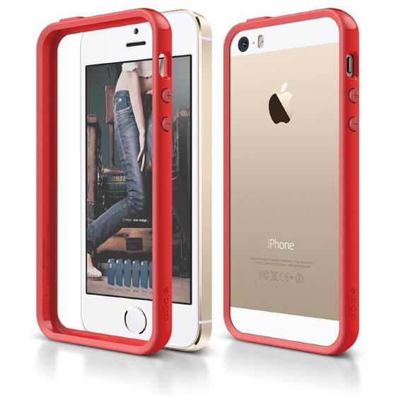 ELAGO S5 Bumper, rámeček pro iPhone 5S/5, červený