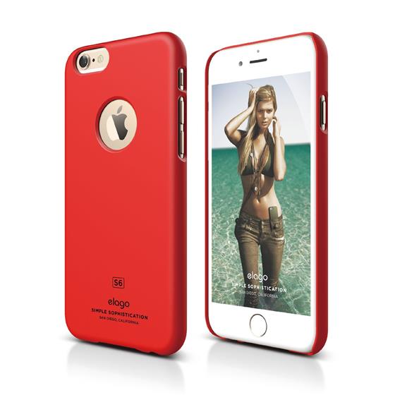 ELAGO S6 Slimfit, tenký plastový obal pro iPhone 6, červený