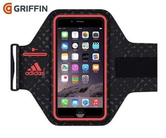 Griffin Adidas Armband, pouzdro na ruku pro iPhone 6S/6 - černo-červené