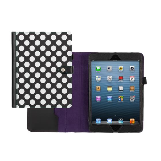 Griffin Back Bay Polka Folio - obal pro iPad mini - černo-bílo-fialový