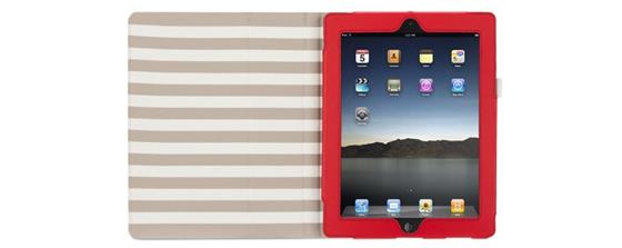 Griffin Elan Folio Cabana, obal (iPad 2,3,4) červený/béžově pruhovaný