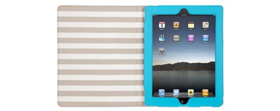 Griffin Elan Folio Cabana, obal (iPad 2,3,4) modrý/béžově pruhovaný