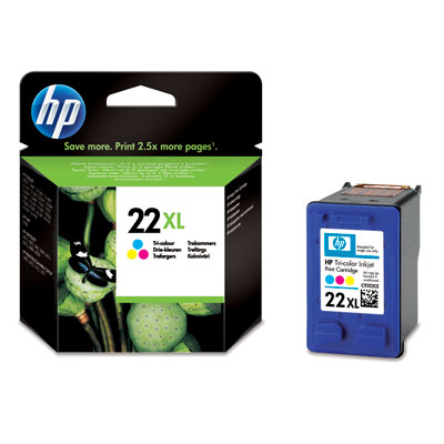 HP 22XL Tri-color Cartridge pro 3920, 3940, HP 1410, F380 (11ml)