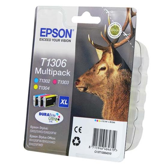 Inkoust Epson T130 Multi Pack CMY (XL) pro Epson Stylus SX425W/SX525WD/BX305F/BX320FW