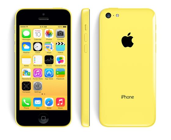 iPhone 5C, 16GB, žlutý
