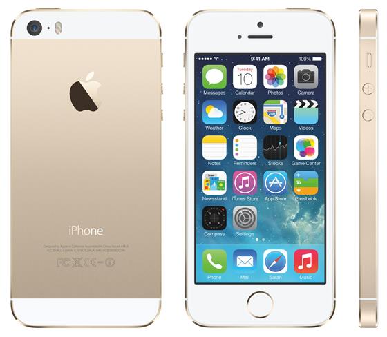 iPhone 5S, 16GB, zlatý
