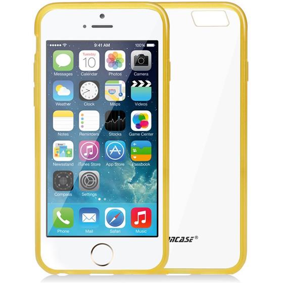 Jison Case, průhledný TPU obal pro iPhone 6, žlutý okraj