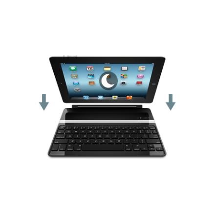 Logitech pevné ultratenké pouzdro s klávesnicí (CZ) pro iPad Mini (black)