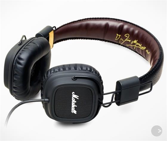 Marshall Major - FX II, Black - kvalitní uzavřená sluchátka s ovládáním pro Apple
