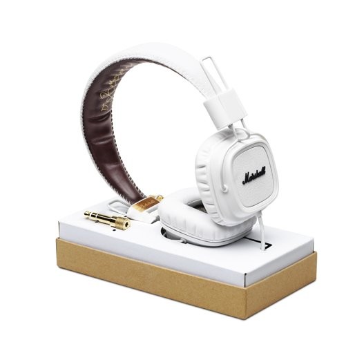 Marshall Major - FX White - kvalitní uzavřená sluchátka s ovládáním pro Apple