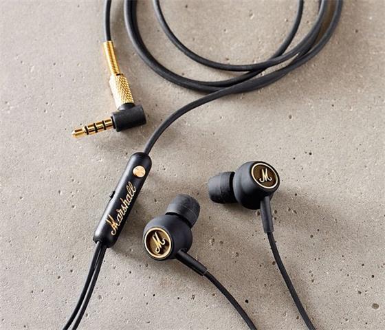 Marshall Mode EQ Black - kvalitní sluchátka do uší s mikrofonem
