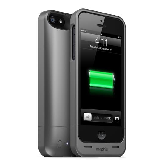 mophie Juice Pack Helium - pouzdro s baterií pro iPhone 5S/5, metalická černá