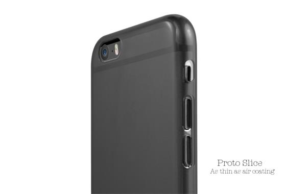 pinlo Proto Air, průhledný TPU obal pro iPhone 6S/6, černý