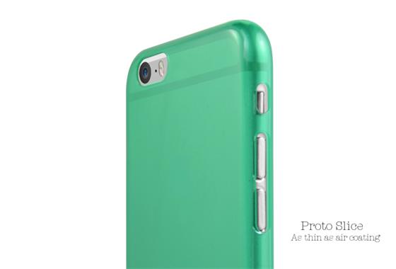 pinlo Proto Air, průhledný TPU obal pro iPhone 6S/6, zelený