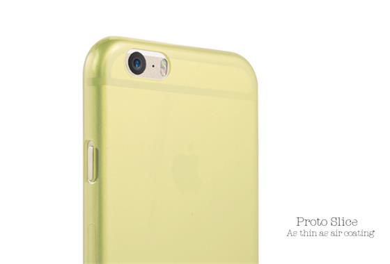 pinlo Proto Air, průhledný TPU obal pro iPhone 6S/6, žlutý
