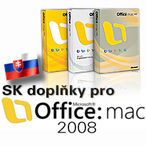 Slovensk� dopl�ky pro Microsoft Office 2008 pro Mac OS X