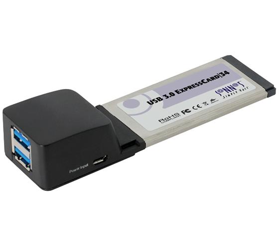 Sonnet USB 3.0 ExpressCard/34 (2-ports, Mac/Win)