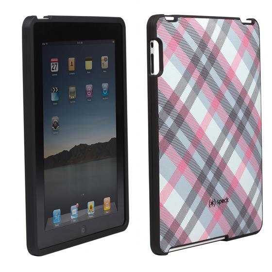 Speck Fitted Case, plastové pouzdro pro iPad 1G, šedo-růžové