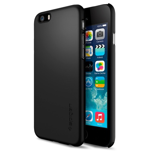 Spigen Thin Fit - smooth black pouzdro pro iPhone 6/6S