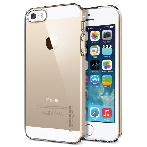 Spigen Ultra Thin Air - čiré pouzdro pro iPhone SE/5S/5 + folie