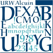 URW Alcuin Caps Bold OpenType Mac/Win CE