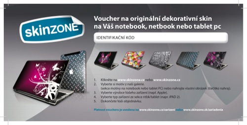 voucher Skinzone - skin na tablet/notebook (vč. dopravy)