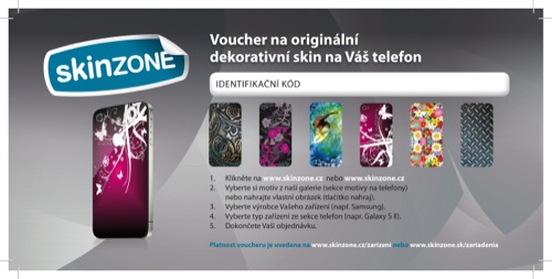 voucher Skinzone - skin na telefon (vč. dopravy)