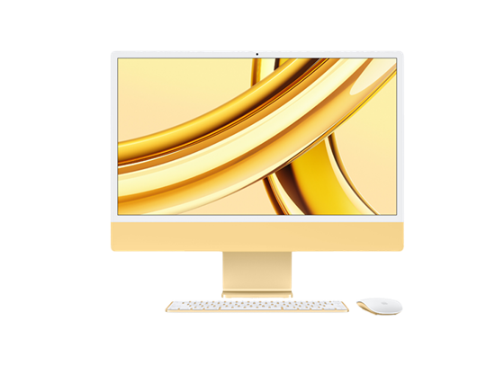 Apple iMac 24'' M3 (8CPU+10GPU), žlutý (Magic Mouse + Trackpad)