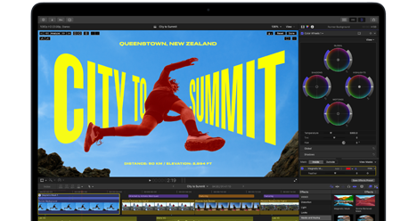 Obrazovka MacBooku&nbsp;Air s&nbsp;rozpracovanými úpravami videa ukazuje schopnosti čipu&nbsp;M5