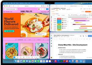 MacBook Air, na kterém je otevřených několik aplikací