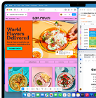 MacBook Air, na kterém je otevřených několik aplikací