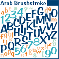 Arab Brushstroke OpenType Mac/Win CE