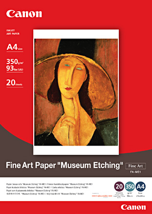 Canon Fine art papír "Museum Etching" FA-ME1 A4, 350g, 20listů