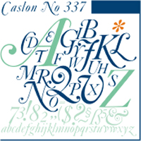 Caslon No337 Caps Italic OpenType Mac/Win CE