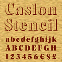 Caslon Stencil OpenType Mac/Win CE