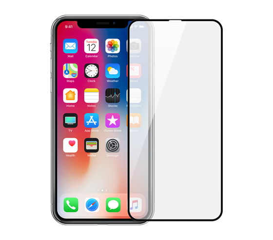 Devia ochranné sklo pro Apple iPhone 11 a XR - tvrzené, černý rámeček