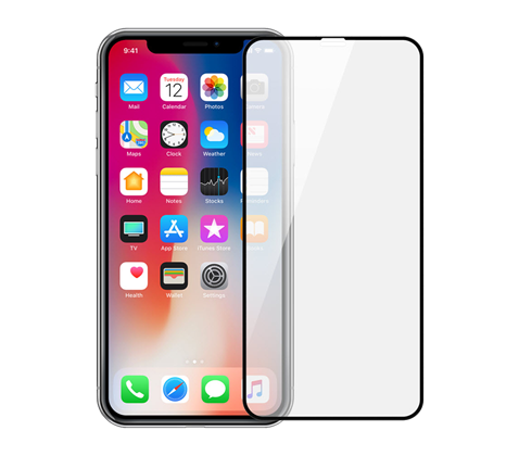Devia ochrannÃ© sklo pro Apple iPhone 11 Pro, XS a X - tvrzenÃ©, Ä�ernÃ½ rÃ¡meÄ�ek