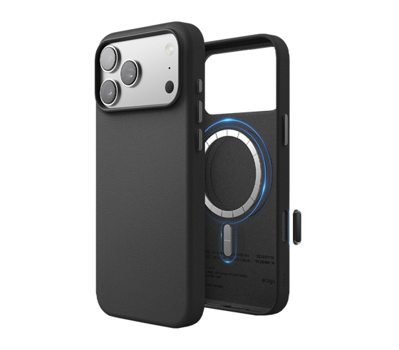 Elago Magnetic Leather Case, černý
